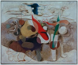 Eidos met landschap door Willi Baumeister