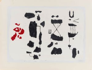 Zwarte tekens - Zwarte figuren met rode vorm