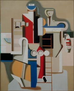 Zwemmer aan de ladder door Willi Baumeister