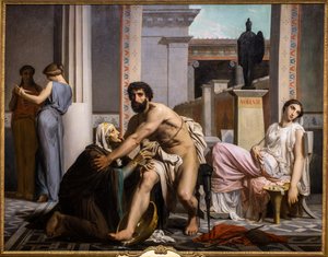 Odysseus herkend door zijn verpleegster bij zijn terugkeer uit Troje