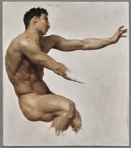 Studie van Satyr voor Nymfen en Satyr