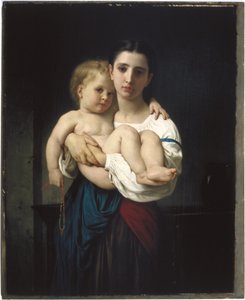De oudere zus, reductie door William-Adolphe Bouguereau