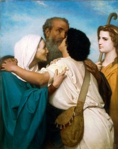 De terugkeer van Tobias door William-Adolphe Bouguereau (1825-1905)
