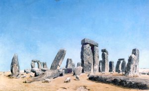 Schapen Grazend Bij Stonehenge