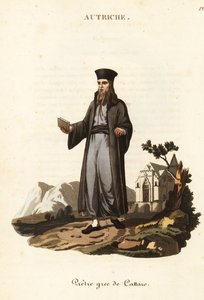 Grieks-orthodoxe priester van Kotor, Montenegro
