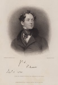 Thomas Moore, Ierse dichter en biograaf van Lord Byron (gravure) door William (after) Finden