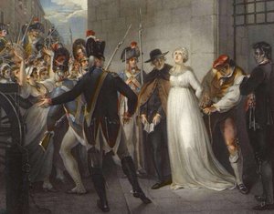 Marie-Antoinette verlaat de Conciergerie, op 16 oktober