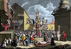 Emblematicale prent van het Zuidzeeplan door William (after) Hogarth