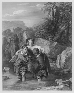 De Oversteek van de Voorde, uit het schilderij in de Vernon Gallery