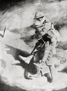 Poilu en Tommy naar het schilderij van Sir William Orpen door William (after) Orpen