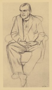 Portret van Philip Wilson Steer door William (after) Rothenstein