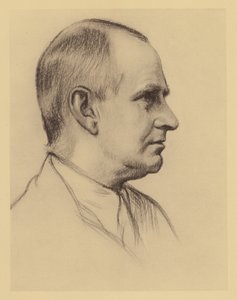 Portret van Professor A S Eddington door William (after) Rothenstein