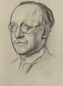 Sir Edwin Lutyens, RA door William (after) Rothenstein