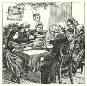 Kerstmis in het Werkhuis (gravure)