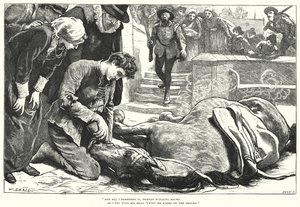 Hoe ze het goede nieuws van Gent naar Aken brachten (gravure) door William (after) Small