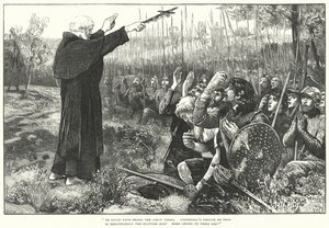 De slag bij Bannockburn (gravure) door William (after) Small
