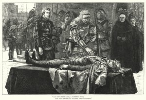 De drie kampioenen van Liddisdale (gravure)