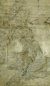 Kaart van lagen in Engeland, Wales en een deel van Schotland, gravure door John Cary, c.1802-3