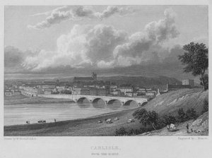 Carlisle, vanaf het Noorden (gravure)