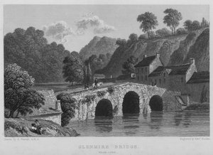 Glenmire Brug, nabij Cork door William (after) Westall