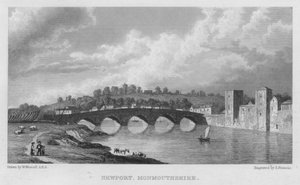 Newport, Monmouthshire (gravure) door William (after) Westall