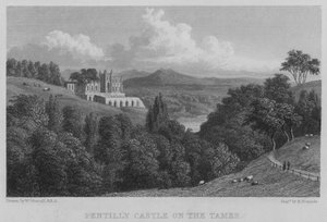 Pentilly Kasteel aan de Tamer door William (after) Westall