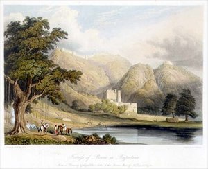 Het fort van Bowrie in Rajpootana, getekend door kapitein Charles Auber van de afdeling Generale Staf in Ceylon, uit Volume I van 