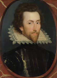 Portret van Grey Brydges, Vijfde Baron Chandos van Sudeley (ca. 1581-1621) ca. 1615 door William (attr. to) Larkin