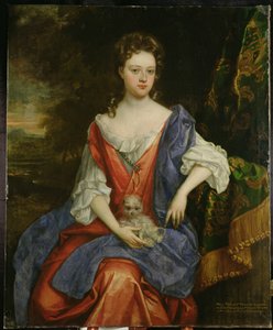 Portret van Mary, Lady Barrington Bourchier door William (attr. to) Wissing or Wissmig