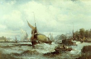 Een Woeste Zee door William A. Thornley or Thornbery