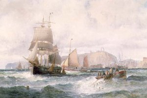 Schepen voor een Kustlijn door William A. Thornley or Thornbery