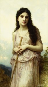 Meditatie door William Adolphe Bouguereau