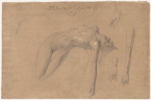 Liggende vrouwelijke naakt door William Adolphe Bouguereau