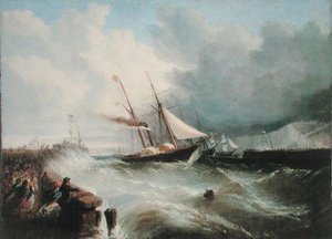 De aankomst van Prins Albert in Dover op weg naar Londen voor zijn huwelijk met Koningin Victoria in 1840 door William Adolphus Knell