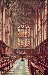 Kings College Chapel, Cambridge door William Affleck Carruthers