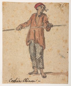 26 Cochin Chinees, uit een Album van 372 tekeningen van landschappen, kustlijnen, kostuums en het dagelijks leven gemaakt tijdens Lord Macartney