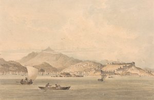 Een uitzicht op de kust van China