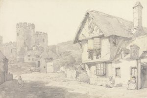 Conway, Noord-Wales: Het kasteel en het oude collegehuis door William Alexander