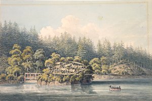 Verlaten Indiaans dorp, Georgia door William Alexander