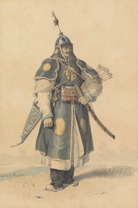 Portret van een Chinese soldaat door William Alexander