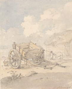 Studie van een boerderijwagen door William Alexander