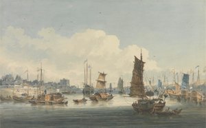 Uitzicht nabij de stad Tientsin door William Alexander