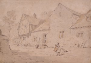 Dorpsscène, Kent door William Alexander