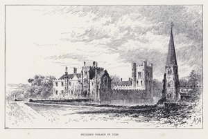 Buckden Palace in 1790 door William Alexander Ansted