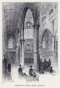 Interieur van de Kapel, Bishop Auckland (gravure) door William Alexander Ansted