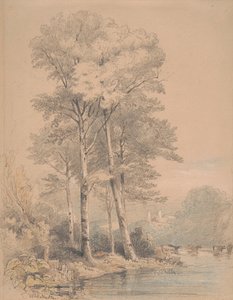 Llandovery Castle, Zuid-Wales door William Alfred Delamotte