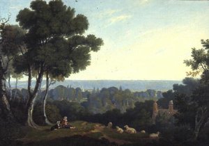 Scène in de Vale of Marlow door William Alfred Delamotte