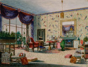 De Chinese Tekenzaal, Middleton Park, Oxfordshire door William Alfred Delamotte