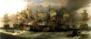 De Slag bij Kaap Sint-Vincent (Portugal), 14 februari door William Allan