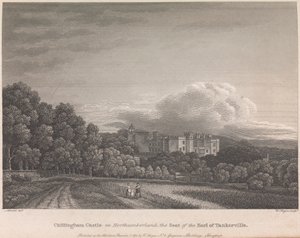 Chillingham Castle in Northumberland, De zetel van de Graaf van Tankerville (uitgegeven door W. Angus): Plaat 62; pagina 62 (Volume Eén) door William Angus